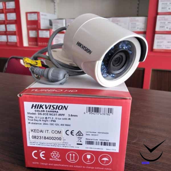 Camera HIKVISION HD-TVI thân trụ 1MP DS-2CE16C0T-IRP ,CAMERA ĐẦU THU , HIKVISION