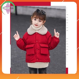 Áo khoác cho bé , áo phaocho bé siêu nhẹ, siêu ấm, phối cổ lông cừu cho bé Trai, bé Gái 7-36kg🌸