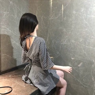 [HÀNG ORDER] Váy kẻ caro