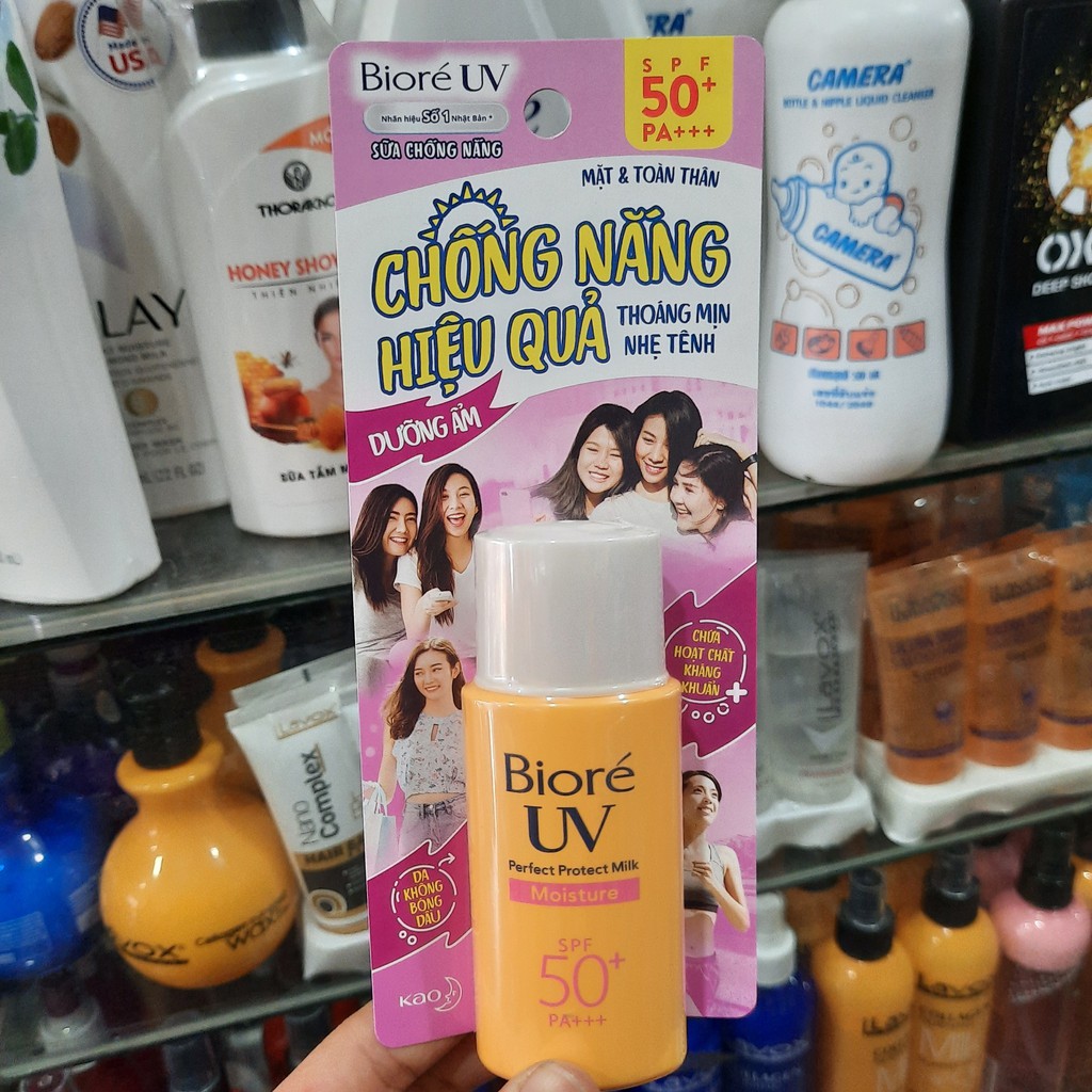 KEM CHỐNG NẮNG BIORE UV PERFECT PROTECT MILK MOISTURE SPF 50 25ML