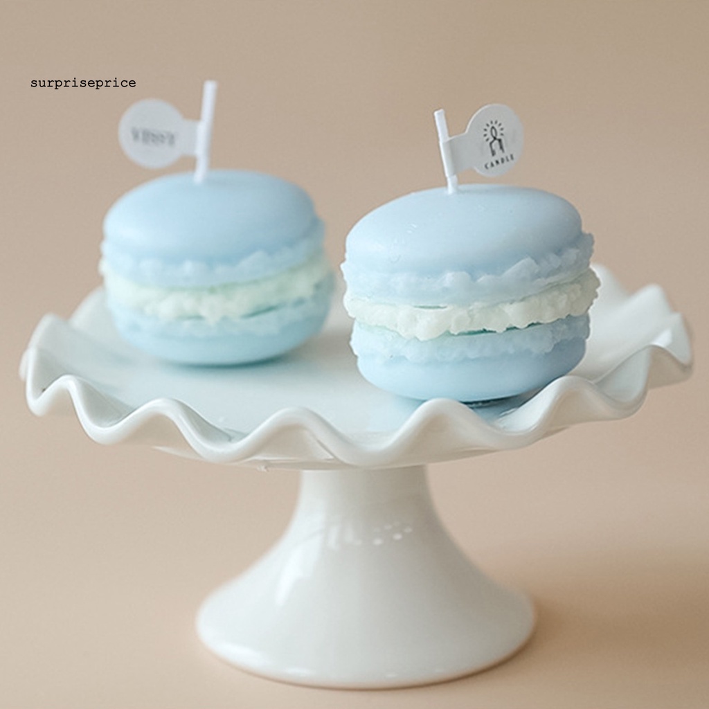 【H】Nến Thơm Trang Trí Hình Bánh Macaron Sáng Tạo Đẹp Mắt