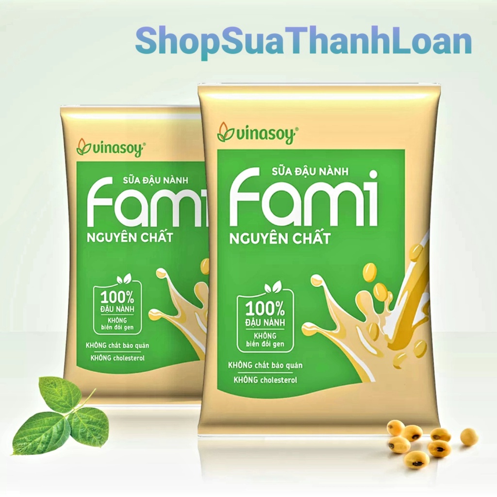 [HSD T2-2023] Thùng 40 Bịch Sữa Đậu Nành Nguyên Chất Fami 200ml