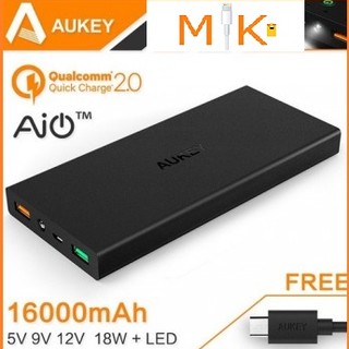 Pin sạc dự phòng Aukey PB-T3 16.000mAh AI Power + Quick Charge 2.0