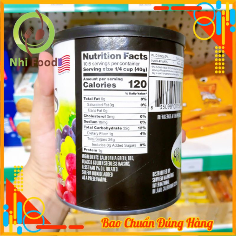 Nho Khô SUNVIEW RAISINS, Hàng Chuẩn 100%