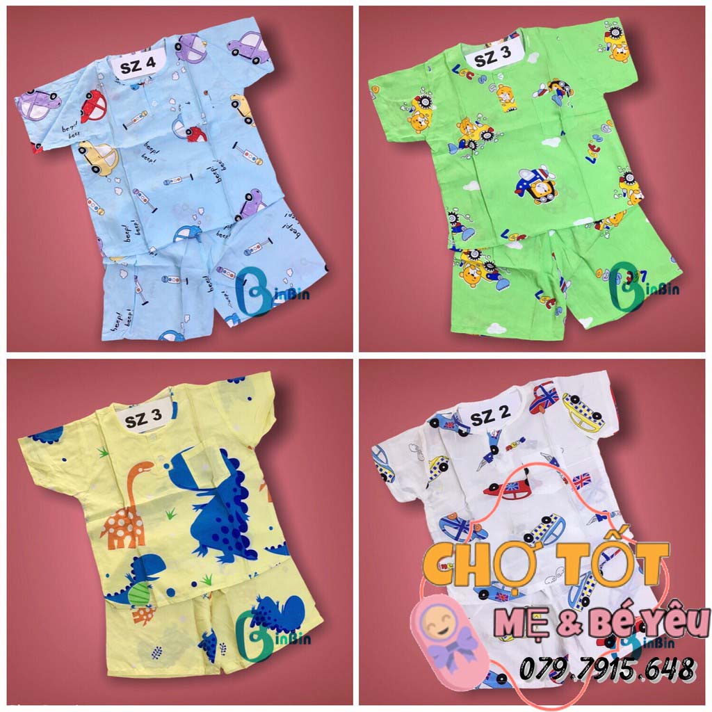 Bộ ton mặc mát cho bé trai tay ngắn vải ton, lanh cao cấp (bộ tone mát, bền đẹp hàng loại 1)