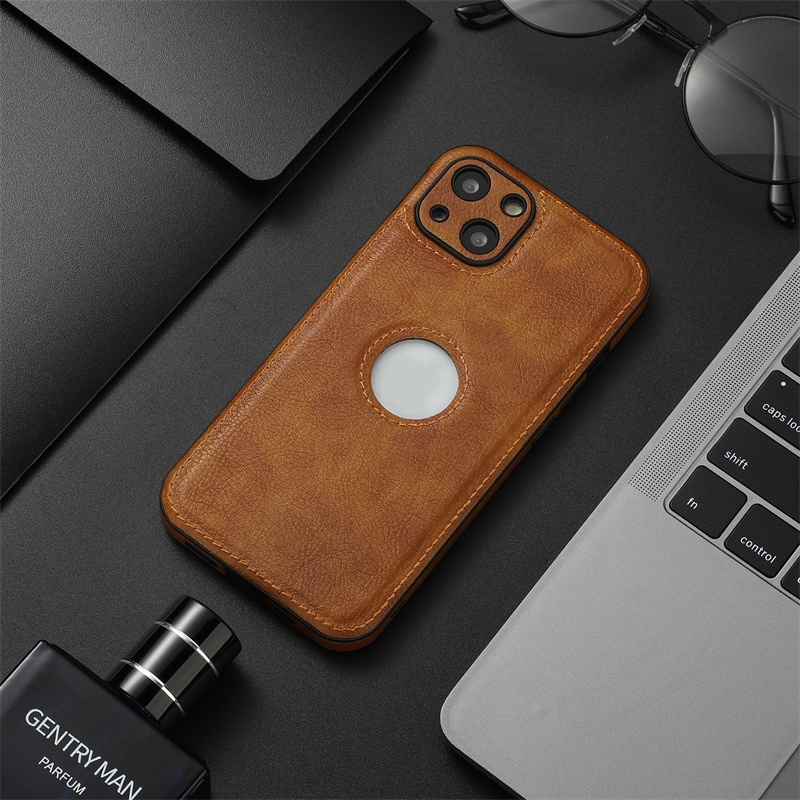 Ốp Điện Thoại Da Mềm Chống Sốc Chống Rơi Có logo Cho iphone 15 14 13 12 11 pro max xs xr x Sự Bảo Vệ