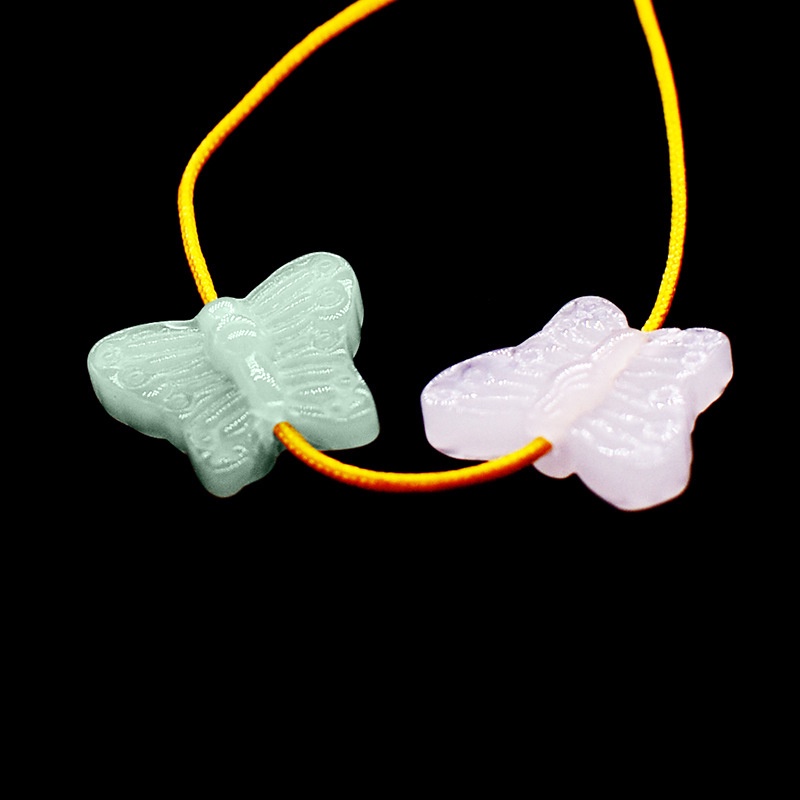 1 charm hình bươm bướm 12*15mm chất liệu bột đá ép nguyên liệu làm trâm làm trang sức cổ trang