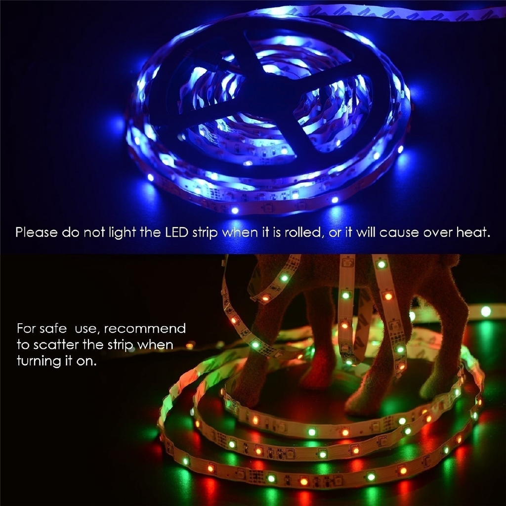 Dải đèn LED 4/6/8M SMD 3528 RGB 600 bóng trang trí giáng sinh kèm điều khiển từ xa cao cấp | BigBuy360 - bigbuy360.vn