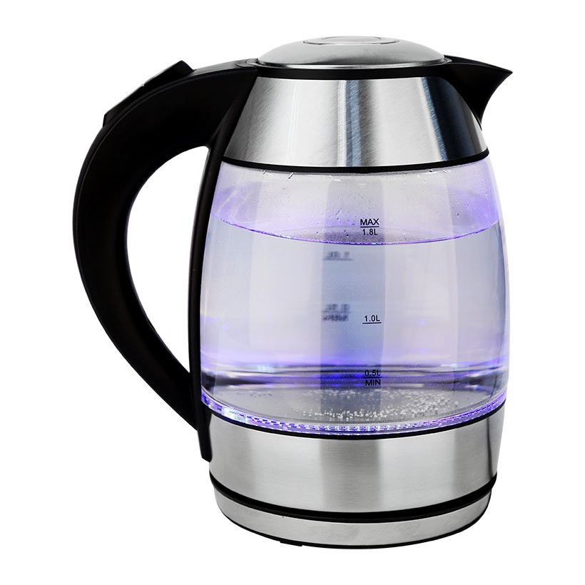 Ấm điện đun nước siêu tốc thủy tinh Lock&amp;Lock 1.8 lít - Công suất 1850W - Đế xoay 360 độ có đèn led báo