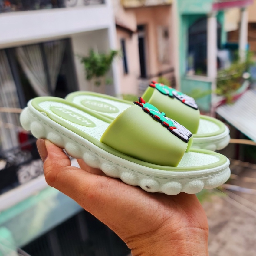 Dép bánh mì hình khủng long dễ thương cho bé trai bé gái đế gợn sóng