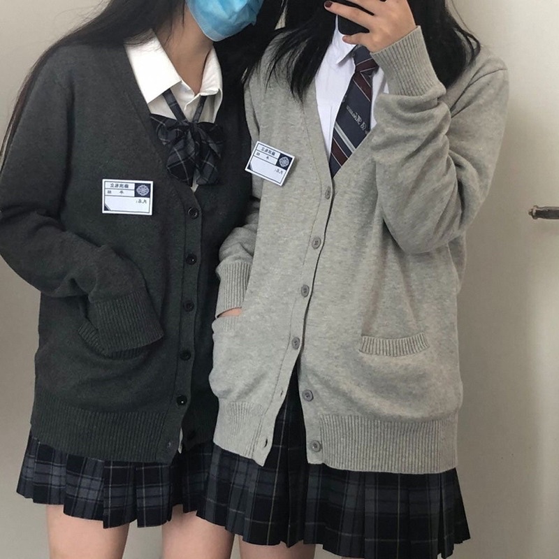 Áo khoác len/ áo cardigan phong cách Nhật Bản