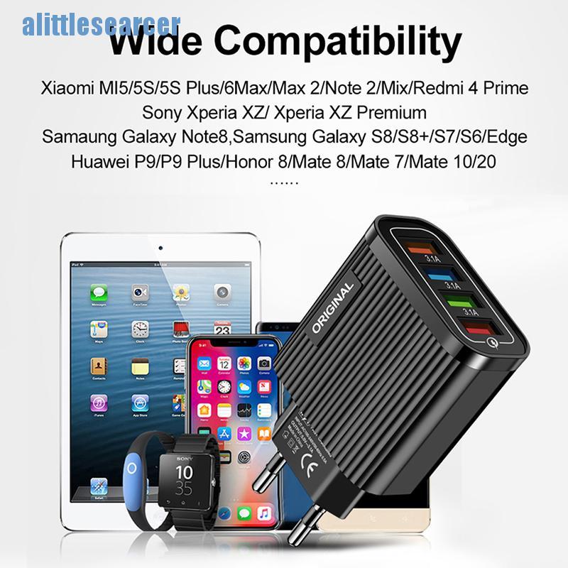 Củ Sạc Nhanh Qc 3.0 4 Cổng Usb Chất Lượng Cao