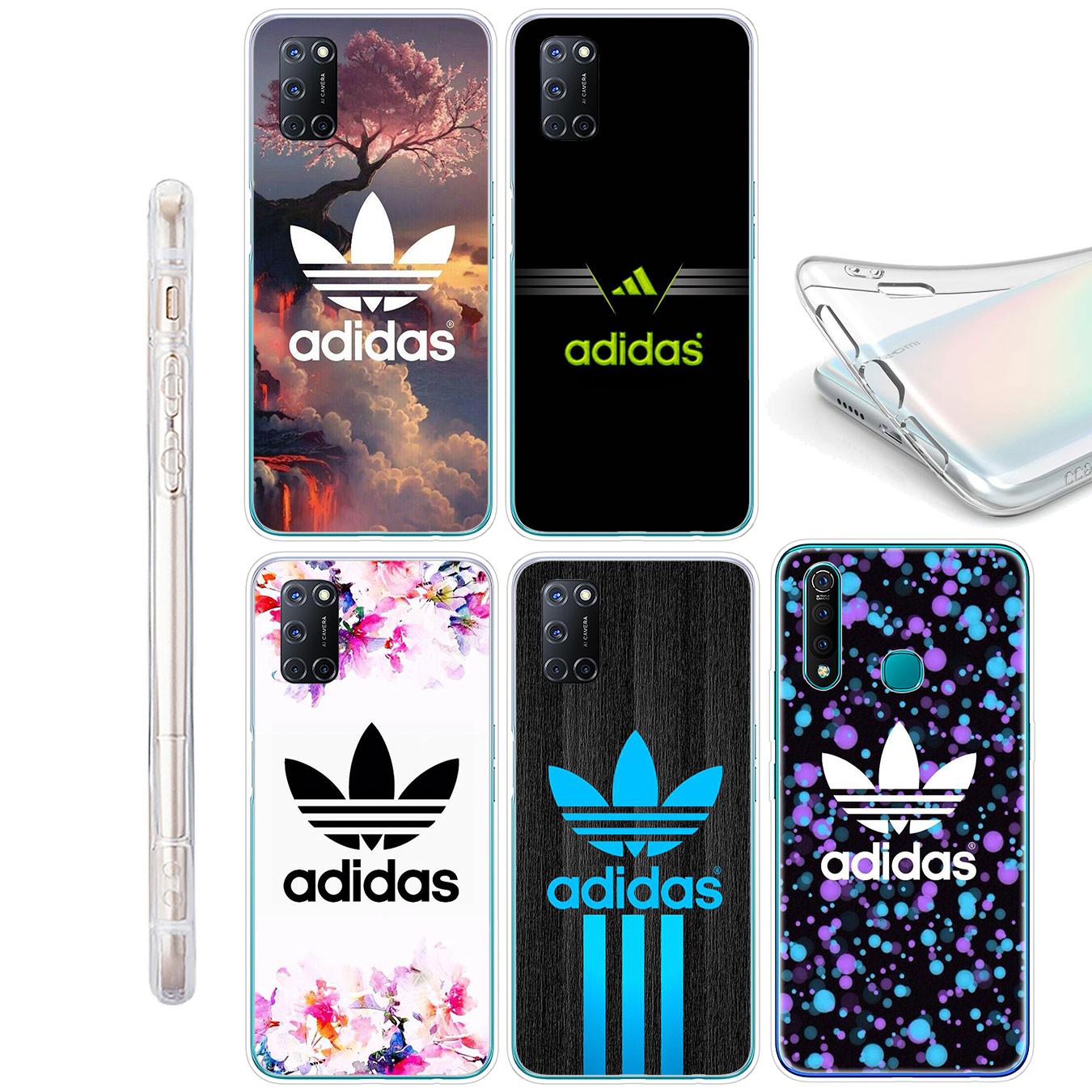 Ốp lưng silicon họa tiết logo Adidas cho Samsung Galaxy S20 Ultra S10 Lite S9 Plus A11 S9+ S20+ S10+