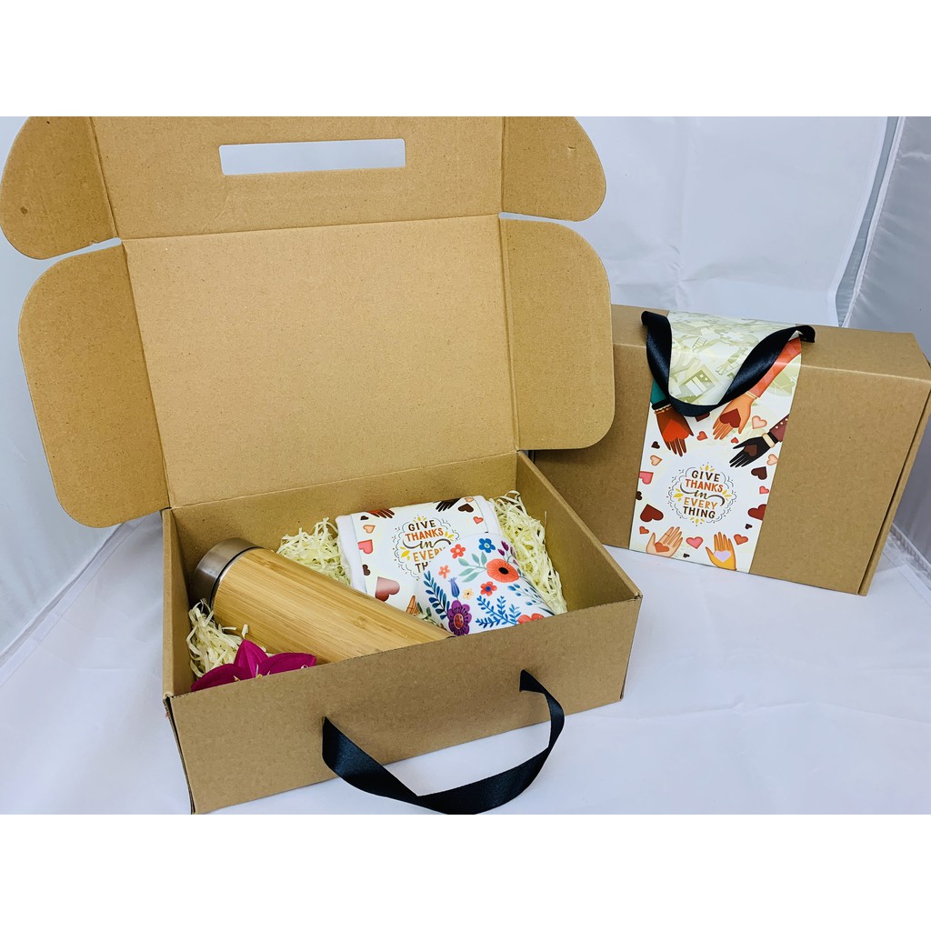 Hộp quà sóng mặt Kraft siêu chắc chắn 20x30x10cm | BigBuy360 - bigbuy360.vn