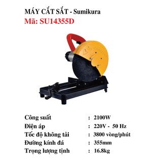 [Hàng Chính Hãng] Máy Cắt Sắt Bàn Sumikura SU14355D 2100W Dây Đồng 100%