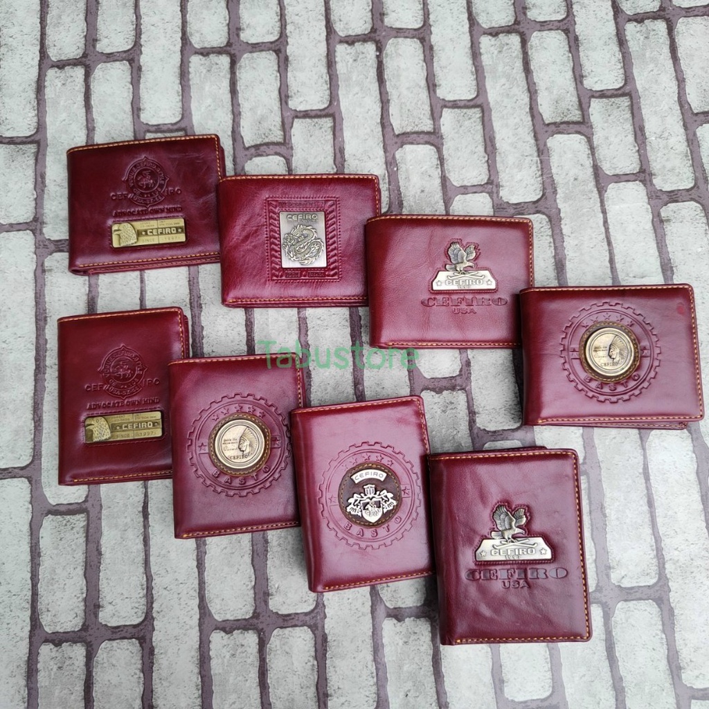 Ví Da Bò Già Nappa Nhập-Logo Hợp Kim Đồng Đúc Cefiro 1997 Thiết Kế Tỉ Mỉ Cao Cấp BH 24 Tháng