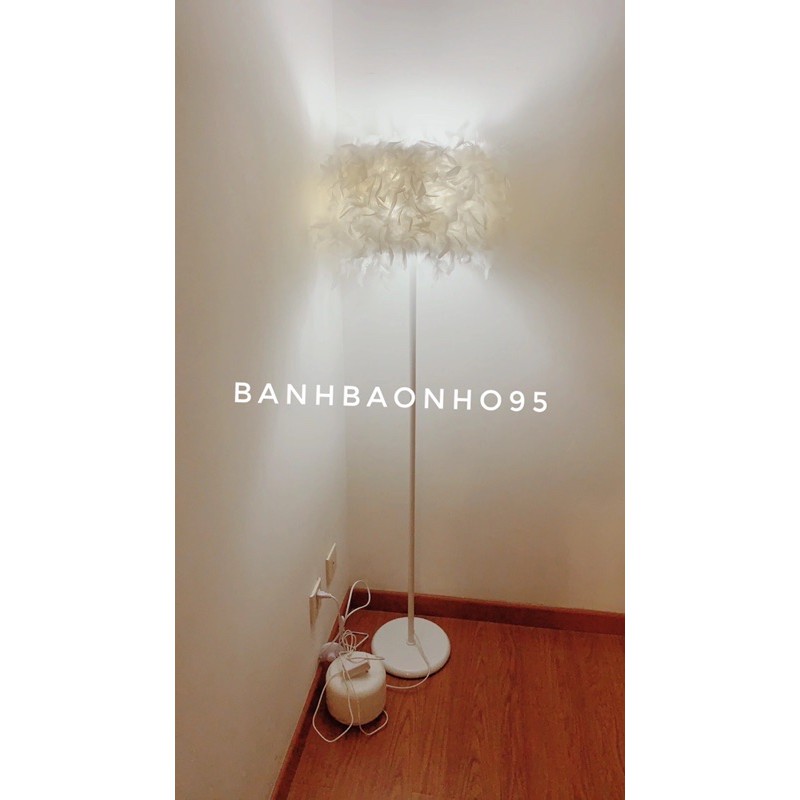 Đèn ngủ lông vũ cao, đèn trang trí cổ điển, lãng mạn