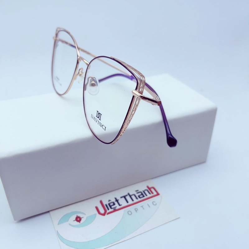 gọng kính cận mắt mèo sếch kim loại vintage cao cấp