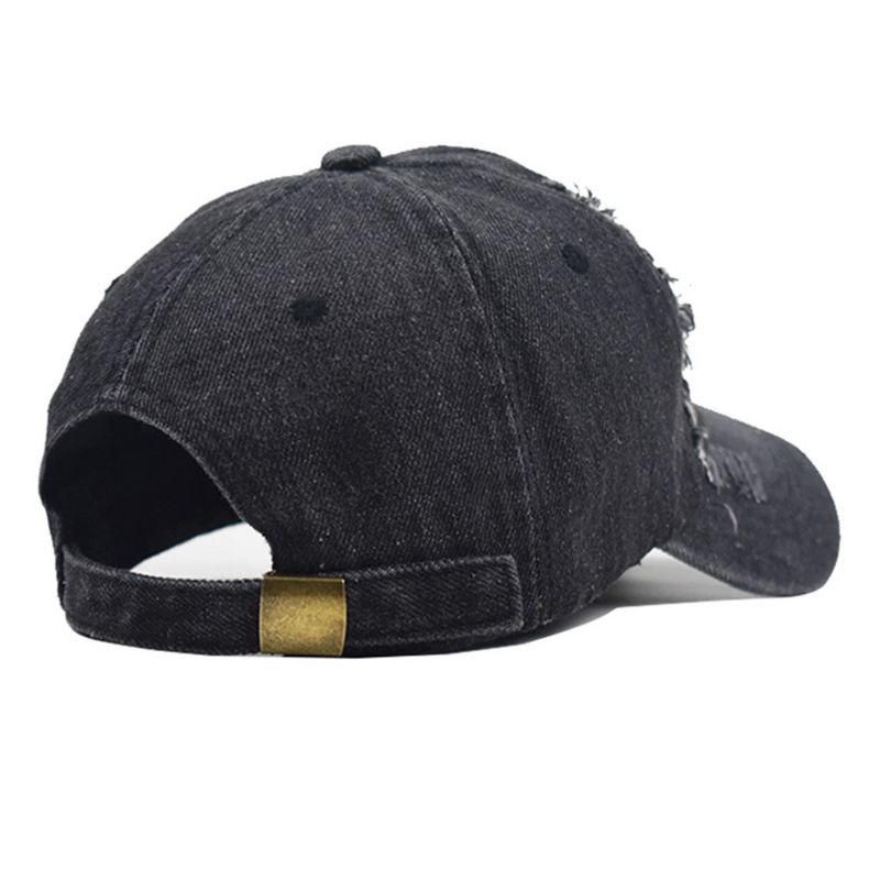 Mũ Lưỡi Trai Denim Rửa Được Kiểu Vintage Cá Tính Cho Nam