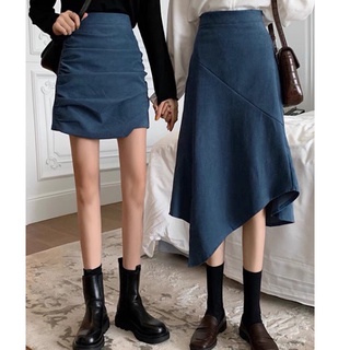 Chân váy, Combo chân váy dài và ngắn 2 màu chất vải đẹp order Taobao