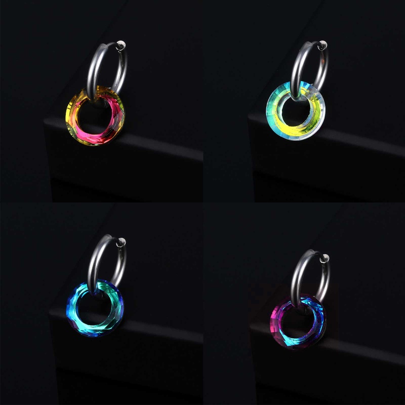 Arin Khuyên Tai Tròn Trong Suốt Nhiều Màu Độc Đáo Phù Hợp Với Mọi Loại Khuôn Mặt