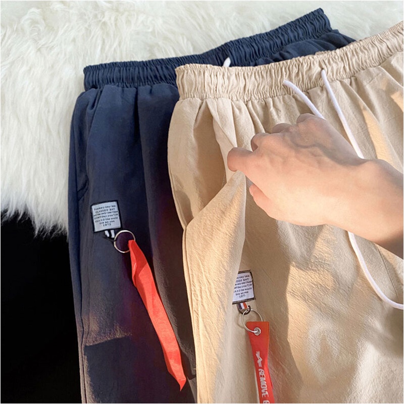 Quần Thể Thao Vải Cotton Ống Suông Rộng Thời Trang Xu Hướng Cho Nam Dễ Phối Đồ