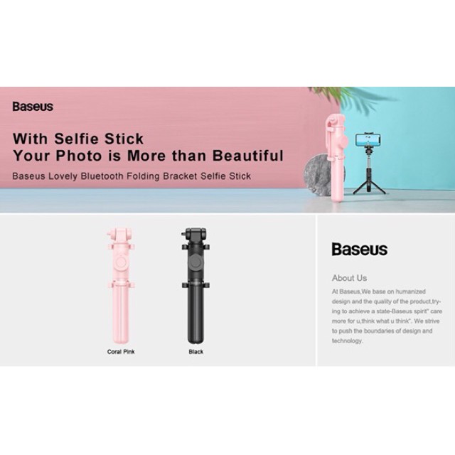 Gậy chụp ảnh Baseus BLUETOOTH TRIPOD ♥️