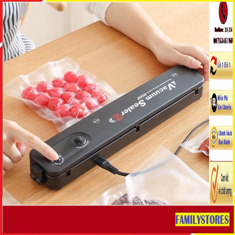 Máy Hàn Miệng Túi Bảo Quản Thực Phẩm VACUUM SEALER Công Suât 90W Máy Hút Chân Không Thông Minh An Toàn Và Hiện Đại