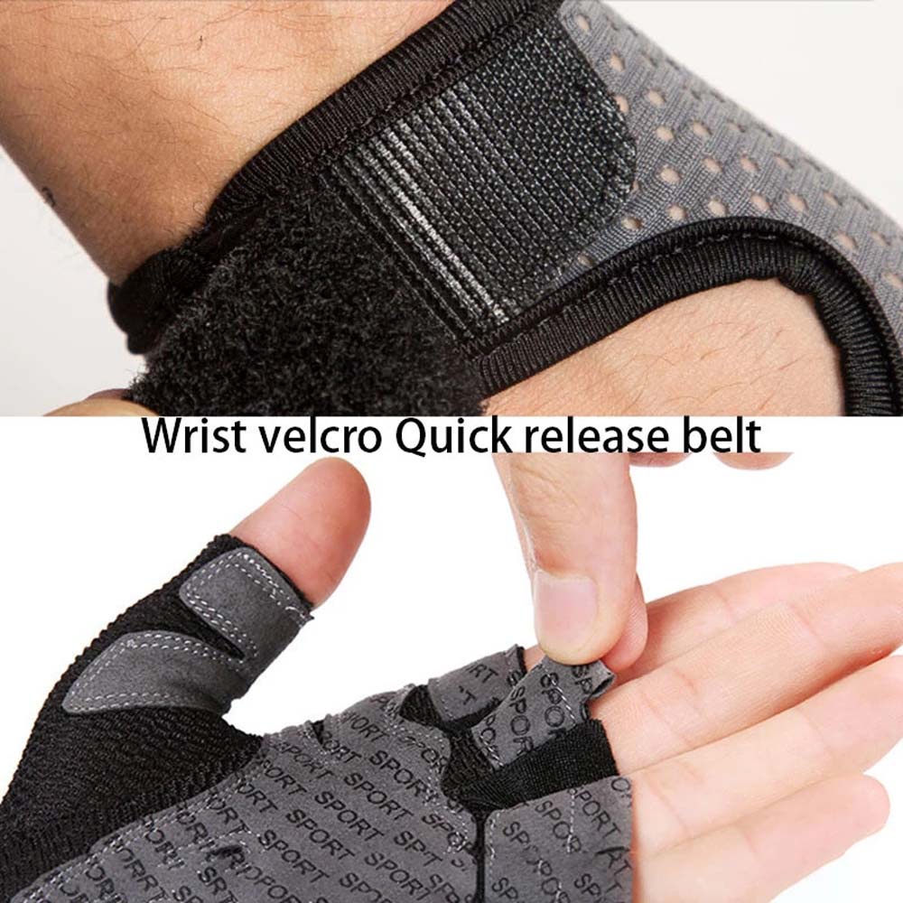 Găng tay hở ngón AARON1 chống trượt thoáng khí hỗ trợ luyện tập thể hình/yoga cho nam