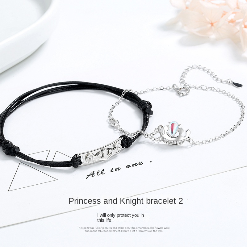 Vòng Tay Cặp Đôi Công Chúa Và Hiệp Sĩ Quà Tặng Lễ Tình Nhân Mới