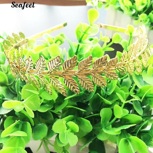 Băng đô hình lá mạ vàng phong cách Hy Lạp cổ đầy quý phái