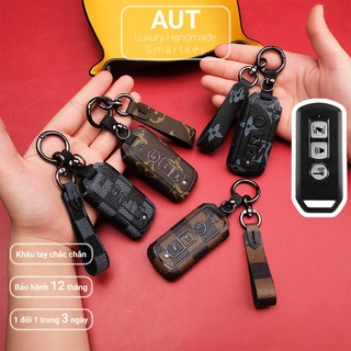 Ví da chìa khóa Honda SH Pcx SH Mode Cub Adv LV khâu tay SHKV AD có tay cầm