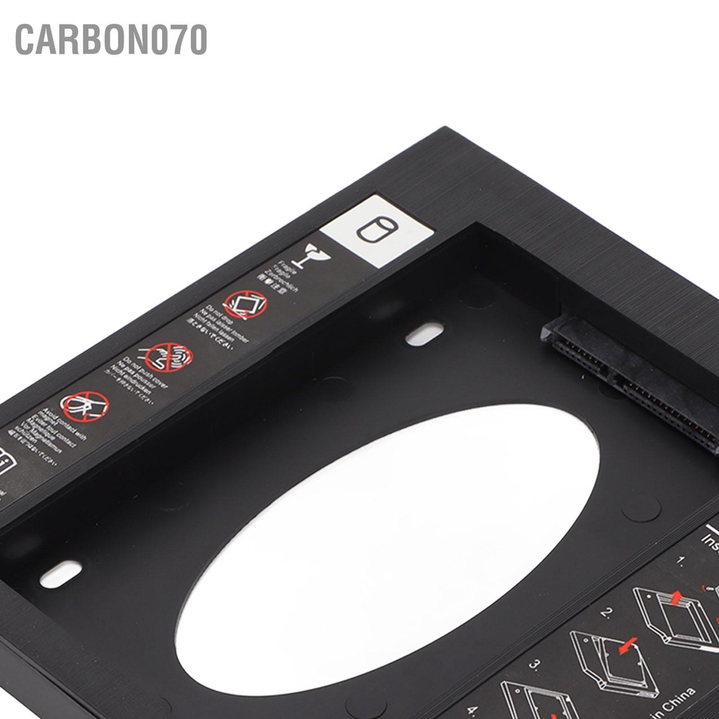 Carbon070 HDD Caddy Bay General 12 7mm 2 5 inch SATA to SSD Nắp đậy khay ổ cứng cho máy tính xách tay Khe cắm đĩa CD DVD ROM
