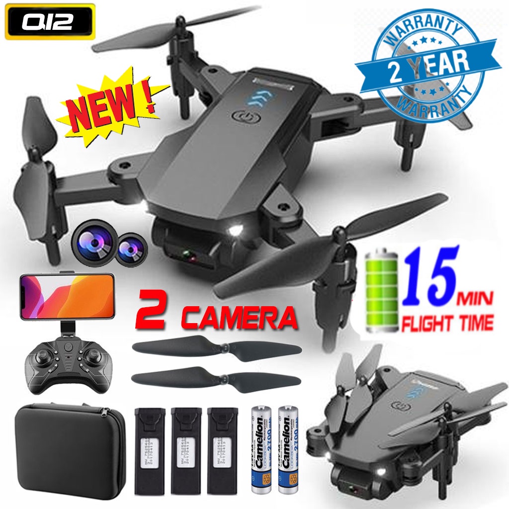 Bản 2 Camera  Máy bay camera 4k flycam mini giá rẻ điều khiển từ xa quay phim, chụp ảnh, kết nối wifi