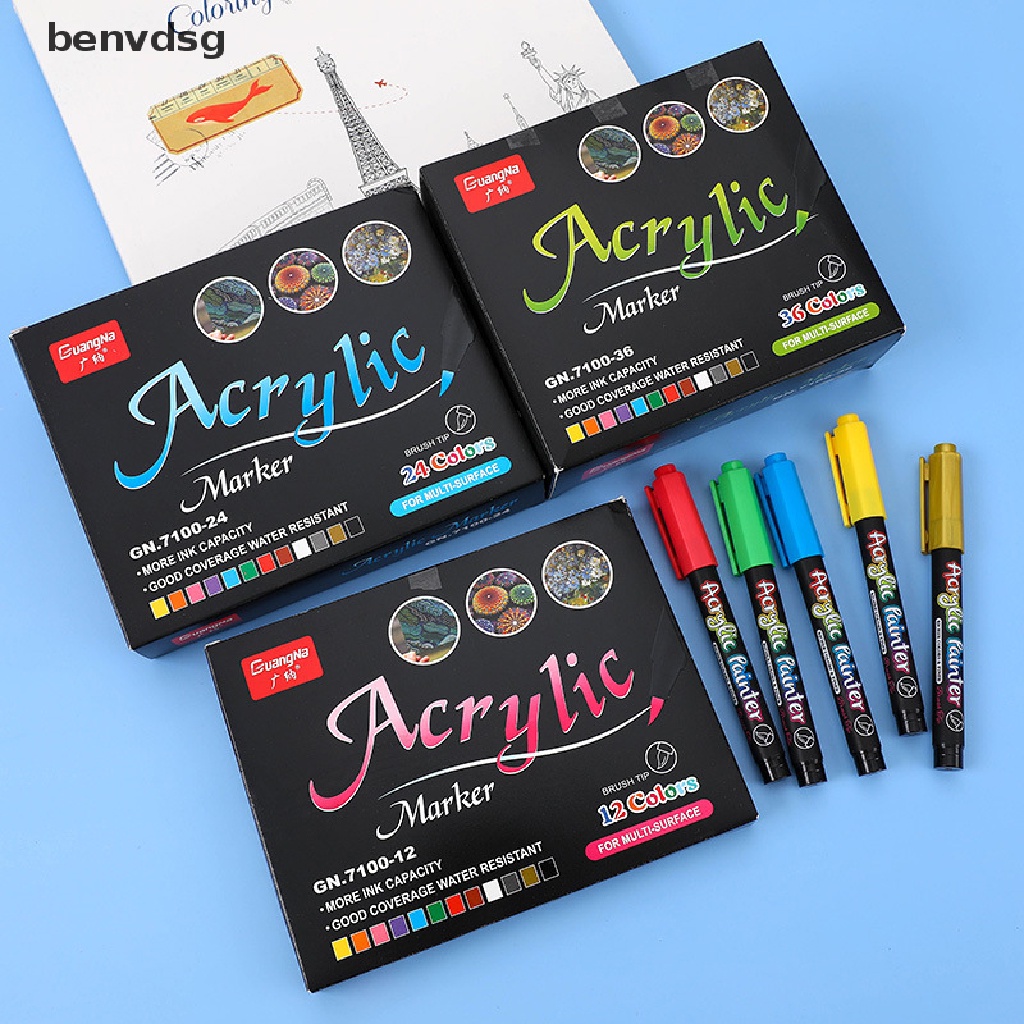 12 / 24 / 36 Bút dạ vẽ phác thảo màu acrylic