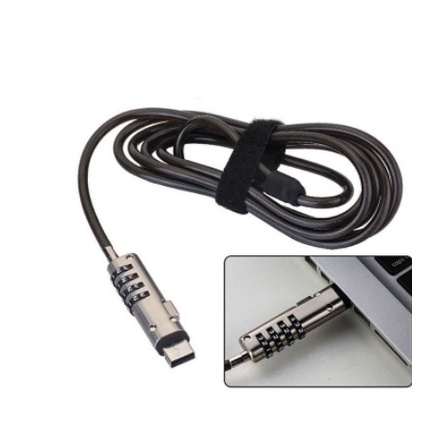 Khoá laptop cổng USB đa năng, Làm Bằng Hợp Kim Kẽm và Thép, Thiết kế Tiện Lợi, Phù Hợp Mọi Loại Máy