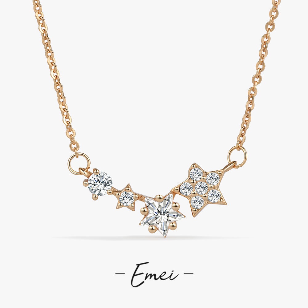 Vòng cổ Mặt Ngôi Sao Đính Đá Đơn Giản Phong Cách Nhật Hàn