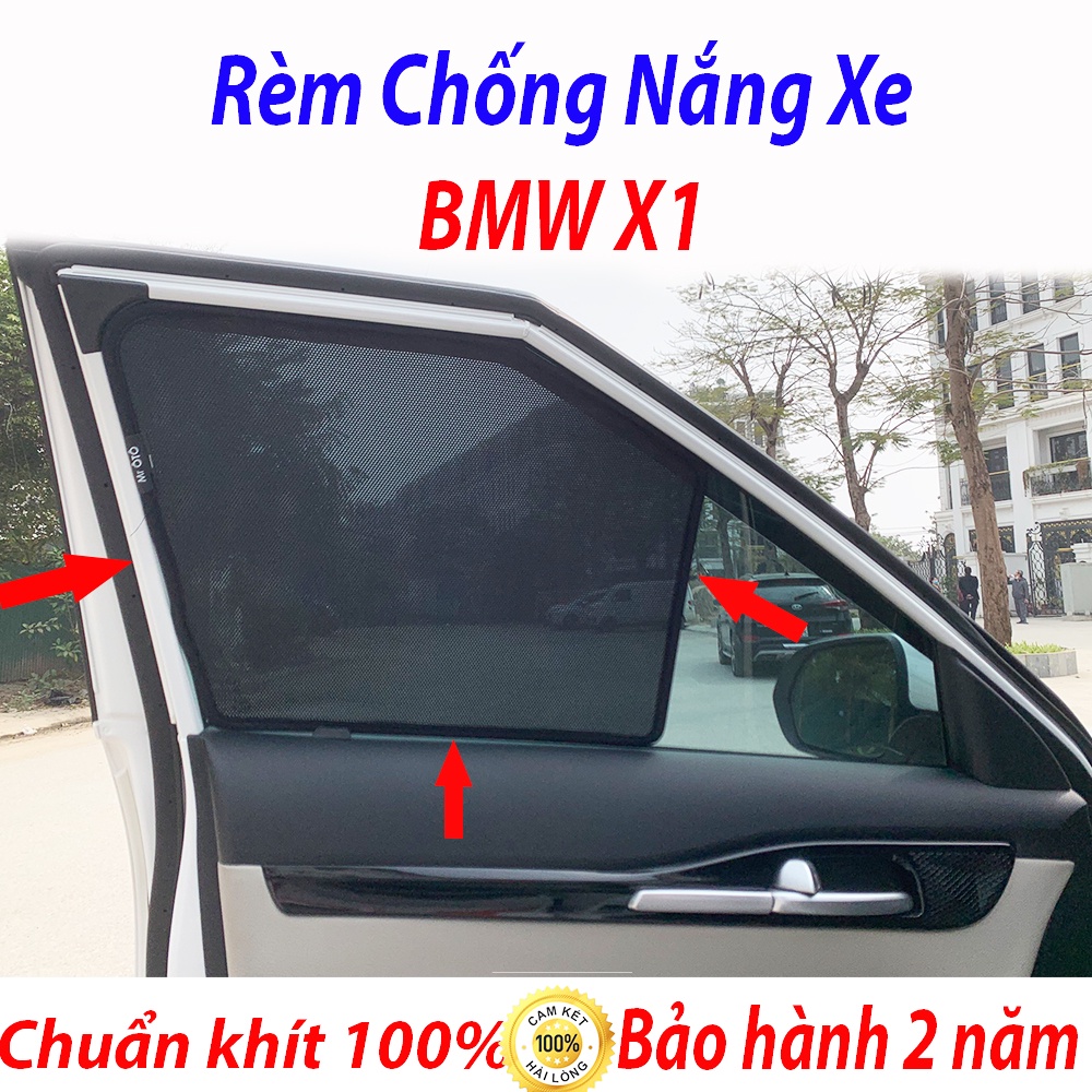 Rèm chắn nắng xe BMW X1, chống nắng giảm đến 99%, đế nhựa - Hàng loại 1