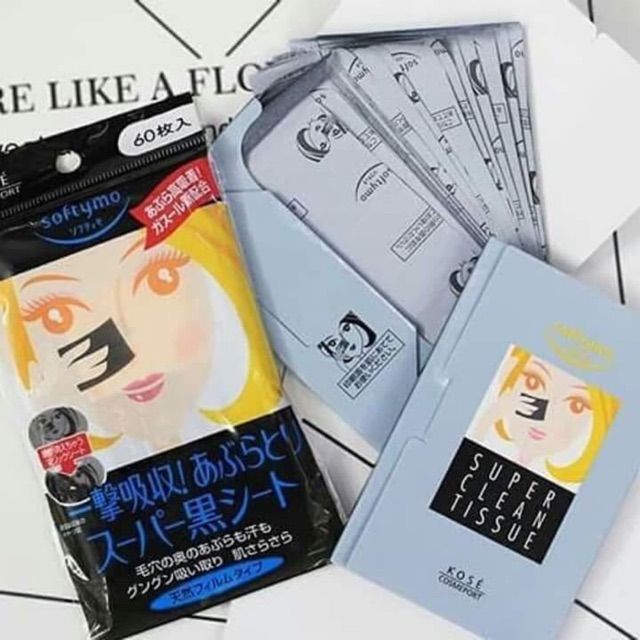 Giấy thấm dầu Kosé Softymo Super Clean Tissue Nhật Bản