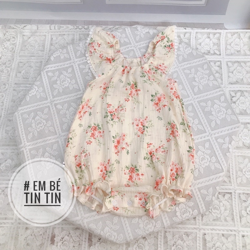 Body cánh tiên muslin cho bé gái ( size 6 đến 14kg)