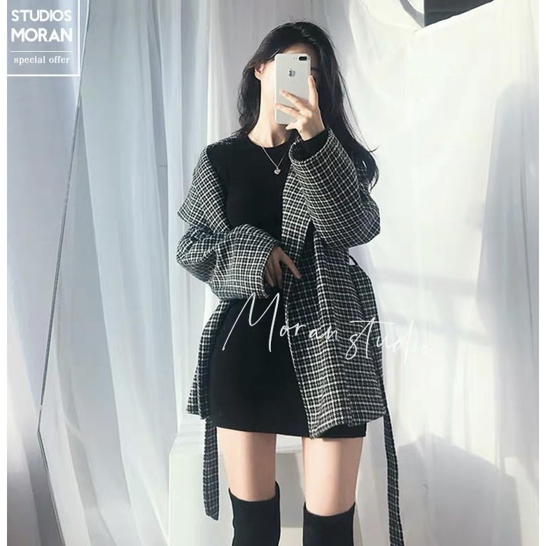 Áo dạ nữ , Áo khoác dạ kẻ nữ , áo da nữ ( Hàng sẵn shop ) | BigBuy360 - bigbuy360.vn