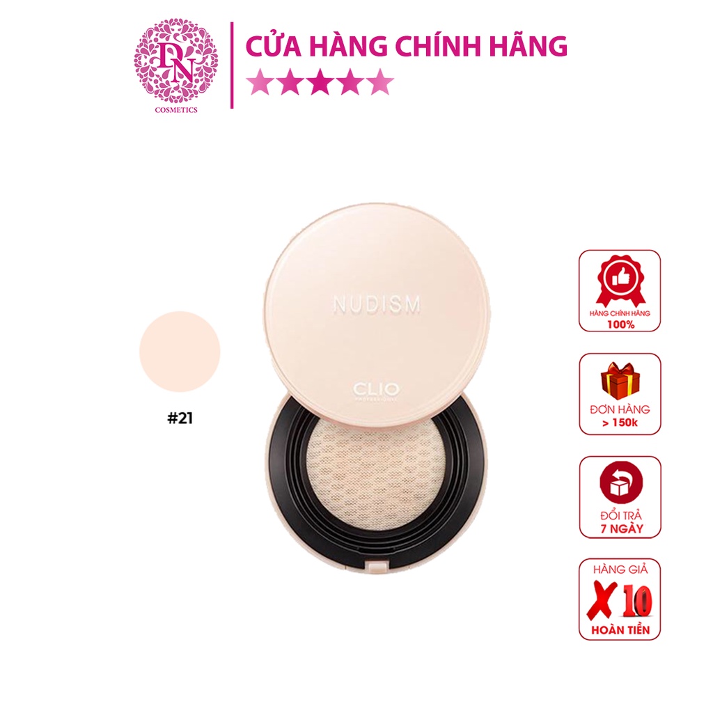 Set Phấn Nước Clio Nudism Velvetwear Cushion 2 Món