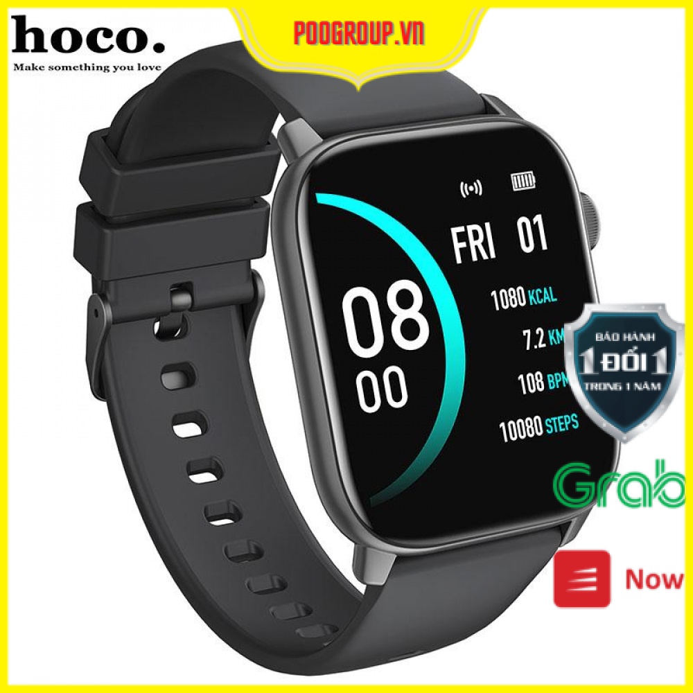 Đồng hồ thể thao thông minh Chính Hãng Hoco Y3 kết nối Bluetooth V5.0 chống nước màn hình cảm ứng 1.69-inch poogroup