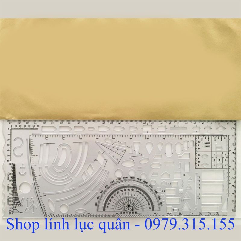 Thước trắng vẽ chỉ huy tham mưu 28x11.5cm