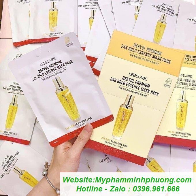 MẶT NẠ VÀNG LEBELAGE HEE YUL PREMIUM 24K GOLD ESSENCE MASK PACK