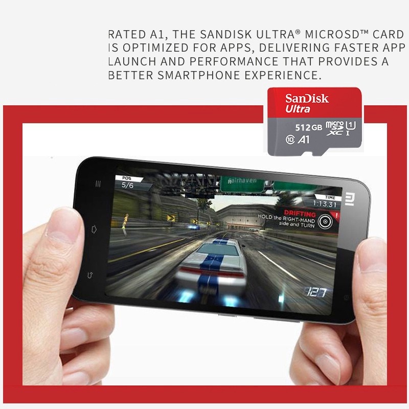 Thẻ Nhớ Sandisk Ultra Micro SD 512GB Tốc Độ Cao