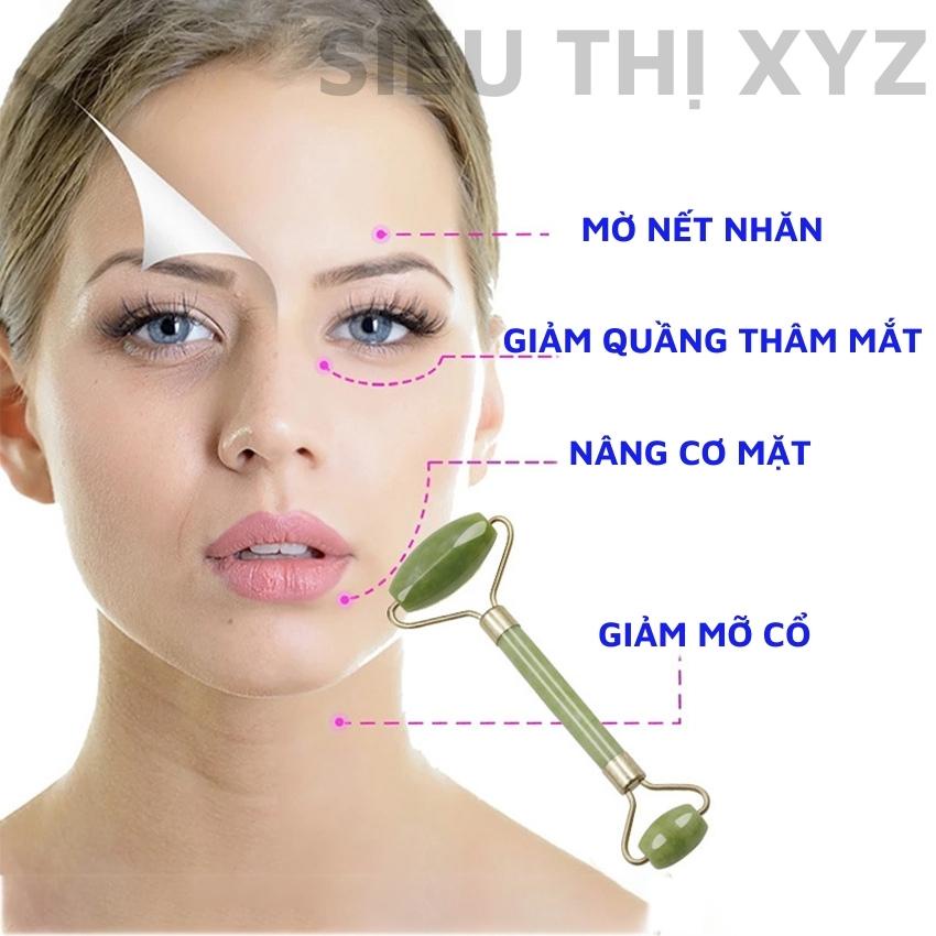 Cây Lăn Mặt Đá, Massage Mặt, Con Lăn Mát Xa Hai Đầu Bằng Đá Tự Nhiên Giúp Nâng Cơ, Mờ Nếp Nhăn Và Giảm Mỡ Body - Y88