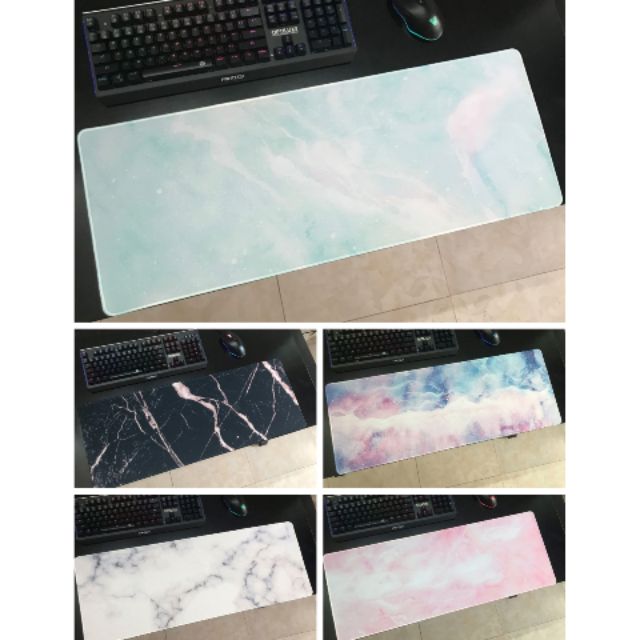 Mousepad, lót chuột bàn phím Vân Đá cỡ lớn 80x30cm / 90x40cm