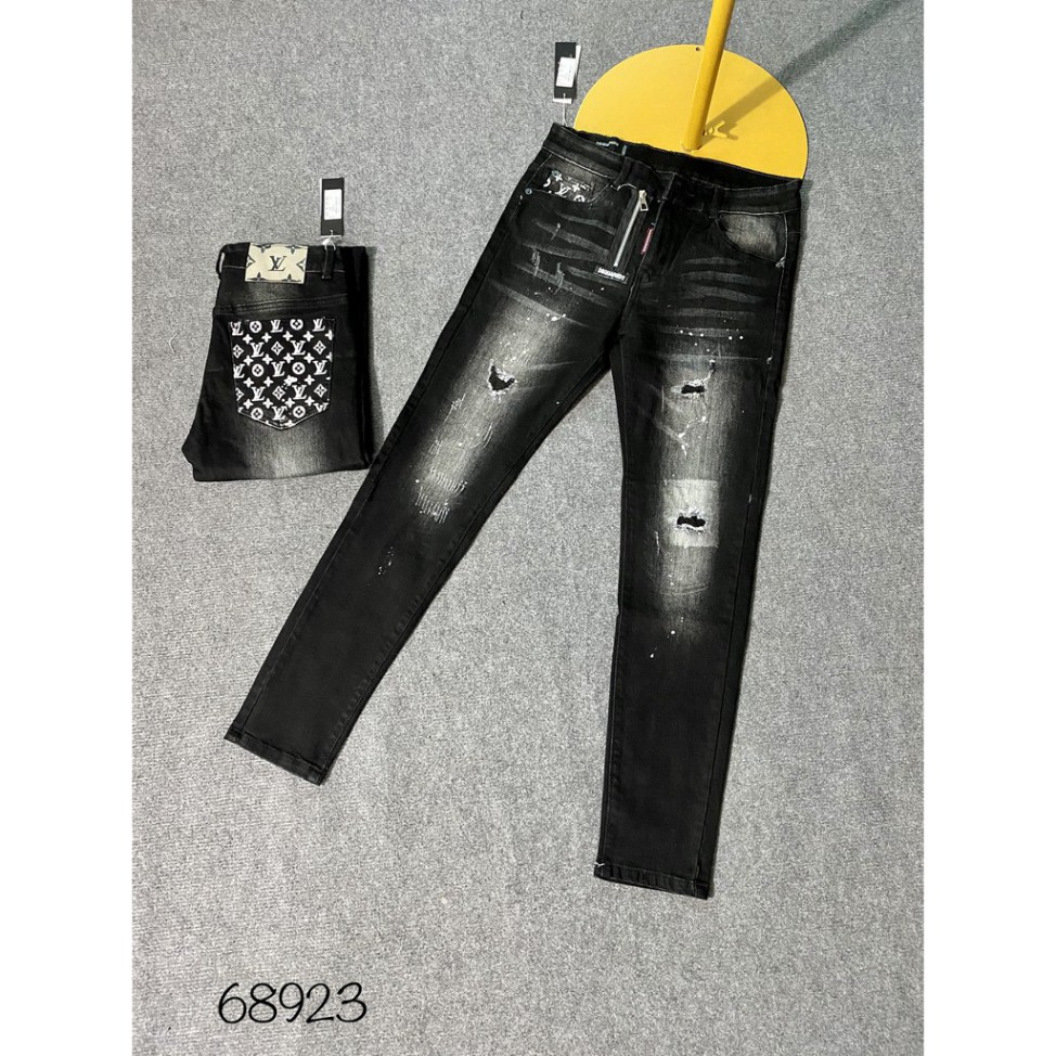 Quần Bò Nam Quần DSQ Khoá Lệch Thêu Logo Màu Đen Cực Sang | BigBuy360 - bigbuy360.vn