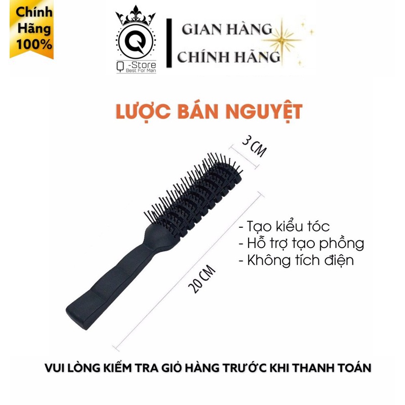 Lược ChaoBao,Lược bán nguyệt chuyên gia tạo kiểu tóc uốn, tóc xoăn. Giúp chải tóc vào nếp